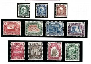 Aden (l6) Shihr & Mukalla 1942 Sg1 - 11 Views Full Set Of 11 Mh Mm See Scans