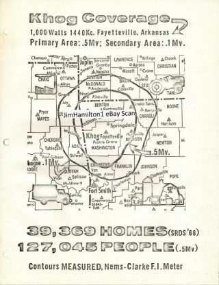 Khog 1440 Fayetteville Arkansas Radio Coverage Map