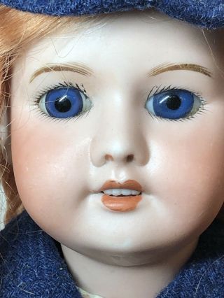 18” Antique SFBJ 60 B French Paris Made Gorgeous Redhead Girl Blue Glass Eyes S5 5