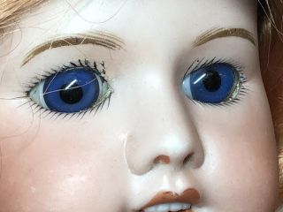 18” Antique SFBJ 60 B French Paris Made Gorgeous Redhead Girl Blue Glass Eyes S5 6