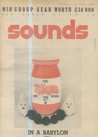 (anew10) Sounds Newspaper Cover Page 1978 The Jam