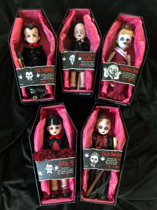 Living Dead Dolls Series 2 Rare Mezco Lizzie,  Sadie,  Deadbra Ann,  Kitty,  Lou