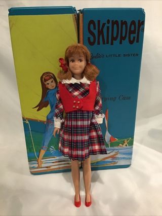 Vintage Skipper Doll 1963 With Case Clothes Accessories