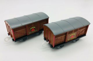 2pc.  See - Inside Cargo Boxcars Sliding Doors Orchard Thomas & Friends Trackmaster