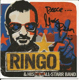 Beatles - Ringo Starr & His All Starr Band Signed By Mark Rivera - Near