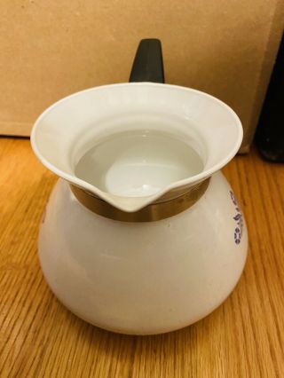 Vintage Corning Ware Coffee Tea Pot P - 104 6 Cup Blue Cornflower 3