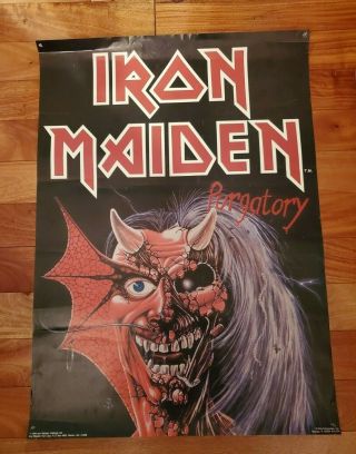 Vintage Iron Maiden Purgatory Poster 1984 Heavy Metal