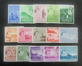 Nystamps British Mauritius Stamp 251 - 265 Og H $65 D11y618