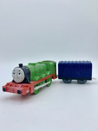 Thomas Train Trackmaster Motorized Snow Coveted Snowy Henry W/ Snowy Boxcar