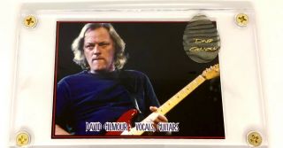 - Pink Floyd David Gilmour Rarer Trading Card / Guitar Pick Display