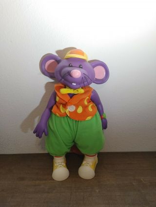Vintage Bananas In Pajamas Purple Rat Mouse Plush Toy Doll W/ Sound 1995 Tomy