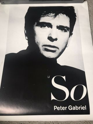 Peter Gabriel So Promo Poster For Record Release 86 Ex Genesis Rock