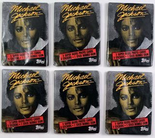Topps 6 Packs Of 1984 Michael Jackson Series 1 Trading Cards " Rare "