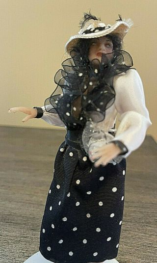 Ooak Handmade Miniature Lady Doll Sophisticated By Kay Shipp