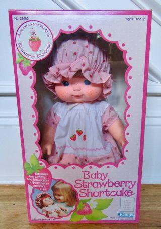 Vintage 1982 Kenner Baby Strawberry Shortcake Doll - Htf & Pristine