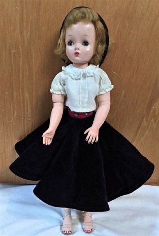 Vntg 1950s Mme Alexander Cissy 20 " Dressed Doll Walks Her Dog Skirt Htf Lovely