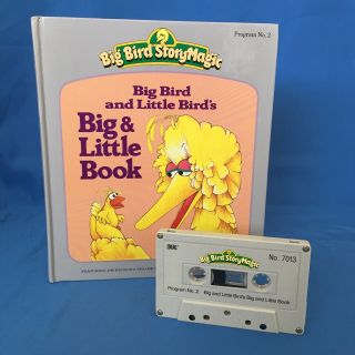 Vintage Big Bird Story Magic Book And Cassette 1980s Big Birds Big & Little Book