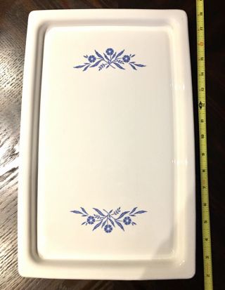 Vtg Corning Ware Cornflower Blue P - 35 - B Broil Bake Tray Platter 16 " X10 1/2” Usa