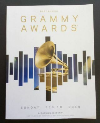2019 Grammy Awards Official Program 61st Year Music Memorabilia Aretha Franklin