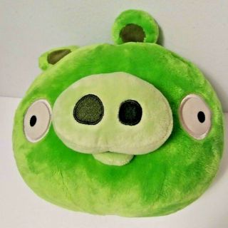 Bad Piggy Plush Angry Birds Game Neon Green Pig Stuffed Animal 8 " With Sound