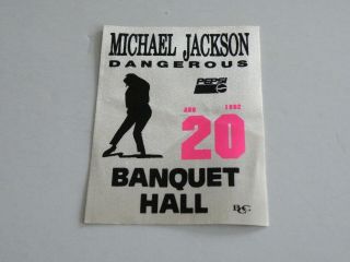 Michael Jackson 1992 Dangerous World Tour Wembley London Backstage Pass