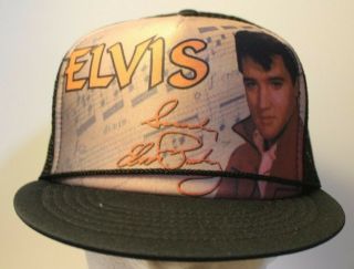 Vintage Elvis Presley Hat Cap Sincerely Elvis Presley Mesh Snapback 1988 Nos
