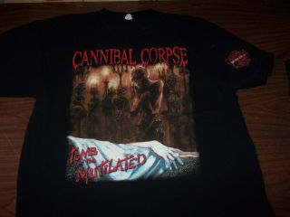 Authentic Cannibal Corpse Tomb Of The Mutilated T - Shirt 1998 Anvil 2xl