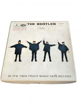 The Beatles Help 3 3/4 I.  P.  S.  Twin Track Mono Tape Record.