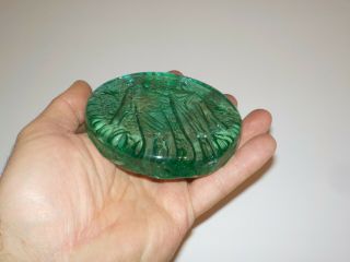 Vintage Mid Century Blenko Gemini Green Aqua Art Glass 4 
