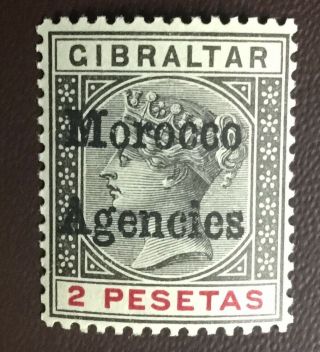 Morocco Agencies 1898 2p Black & Carmine Sg8 Mvlh