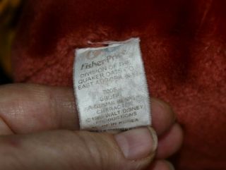 GUMMI BEARS GRUFFI Fisher Price Disney Vintage Plush W/ Clothes 3