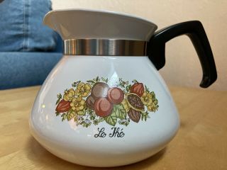 Corning Ware Vintage Spice Of Life 6 Cup Le The Tea Kettle With Lid A,