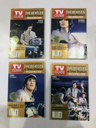 The Beatles At Shea Stadium Set Of 4 Tv Guides - - August 2005