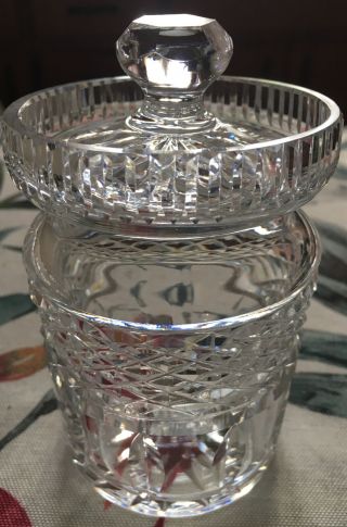 Vintage Waterford Crystal Castlemaine / Jam / Jelly / Honey Jar Pot With Lid