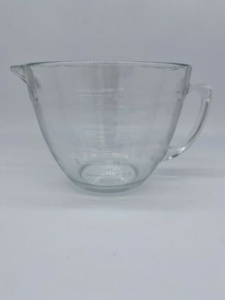Vintage Anchor Hocking 8 Cup 2 Quart Measuring Batter Glass Bowl 88 Usa 10