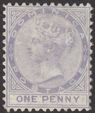 Dominica 1874 Queen Victoria 1d Lilac P12½ Sg1 Cat £150