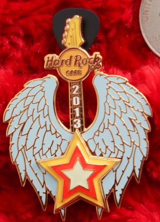 Hard Rock Cafe Pin Online 3d Winged Guitar Skull Le75 Angel Wings Hat Lapel Red