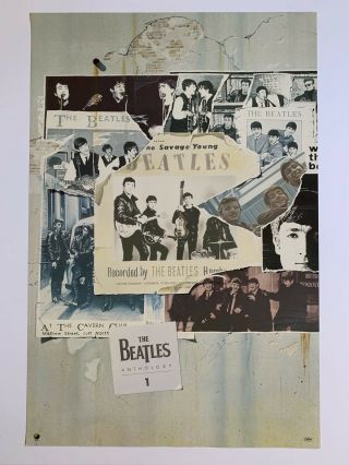 1995 The Beatles Anthology 1 Promotional Poster 20” X 30” Apple Ringo