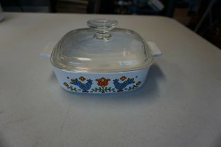Corning Ware Country Festival Friendship Bluebirds Casserole With Lid A - 1 - B