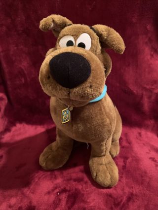 Vintage Cartoon Network Talking Scooby Doo Dog Plush Toy Soft Stuffed 15 "