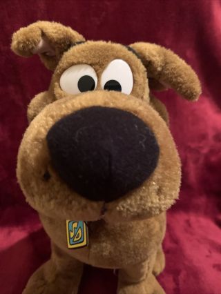 Vintage Cartoon Network Talking Scooby Doo Dog Plush Toy Soft Stuffed 15 