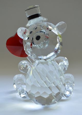 Shannon Crystal Designs of Ireland Bear and Heart Hand - Made Crystal by Godinger 3