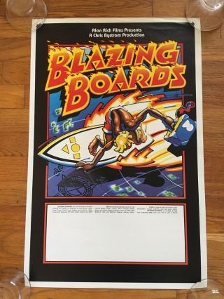 Blazing Boards Rick Griffin Surf Movie Poster Artwork Vintage 1983
