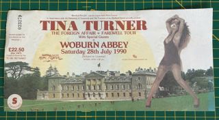 Tina Turner - Woburn Abbey,  Saturday 28th July 1990,  Ticket Stub