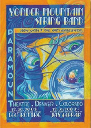 Yonder Mountain String Band Denver 2003 Nye Orig Concert Poster Silkscreen