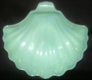 Vintage Jadeite Green Shell Shaped Bowl Fire King