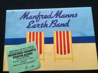 Manfred Manns Earth Band - 1981 European Tour Programme And Ticket