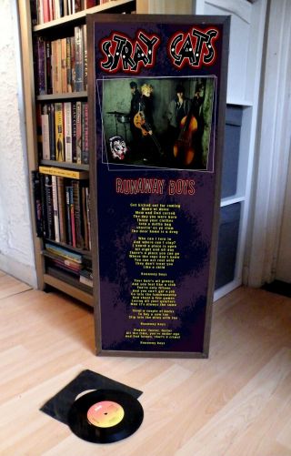 Stray Cats Runaway Boys Promo Poster Lyric Sheet,  Rock This Town,  Strut