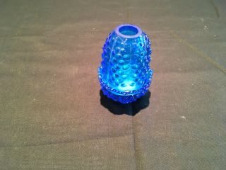 Vintage Fenton Blue Hobnail Fairy Lamp