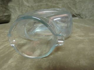 Vintage Blenko Art Glass Clear Color Carafe Water Bottle Double Spout Design 2
